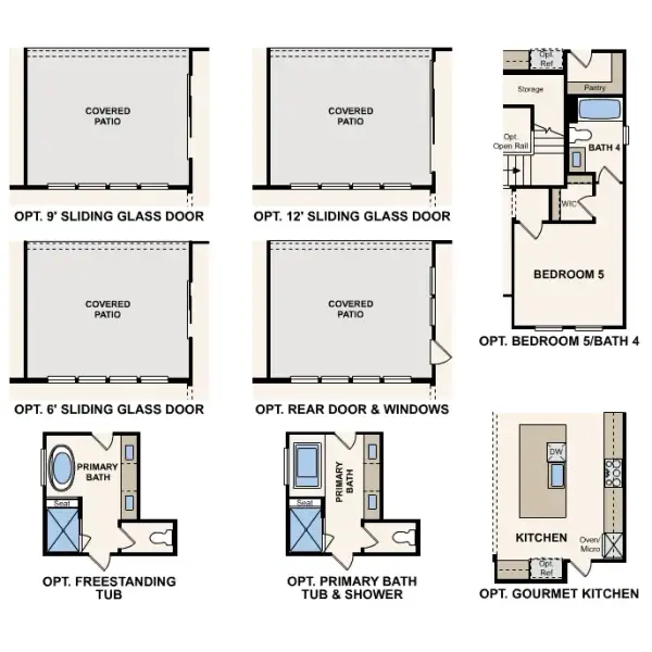 2D floor plan layout for the Wrangell - 3741 by Century Communities in Homestead, Schertz, TX (Image 3).