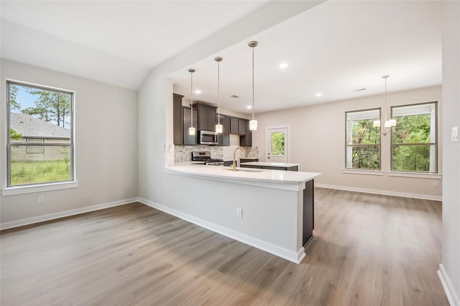 Furnished interior view inside a new home in Deer Pines, Conroe (Image 12).
