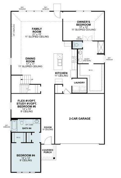 2D floor plan layout of this home in Kings Way, Denton, TX (Image 3). 2D floor plan layout of this home in Kings Way, Denton, TX (Image 3).