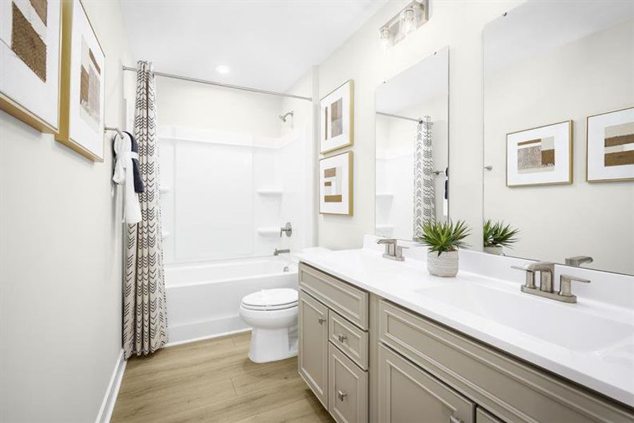 Representative furnished interior of a home built from the Hudson by Ryan Homes in Stillwood Farms, Easley (Image 42).