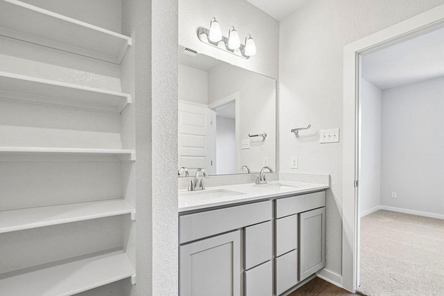 Furnished interior view inside a new home in Eastwood at Sonterra, Jarrell (Image 9). Furnished interior view inside a new home in Eastwood at Sonterra, Jarrell (Image 9).