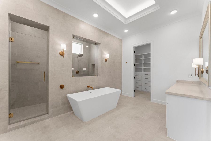 Furnished interior view inside a new home in , Spring (Image 1). Furnished interior view inside a new home in , Spring (Image 1).