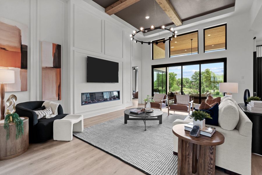 Representative furnished interior of a home built from the Savara by Chesmar Homes in Caliza Reserve, Boerne (Image 5).