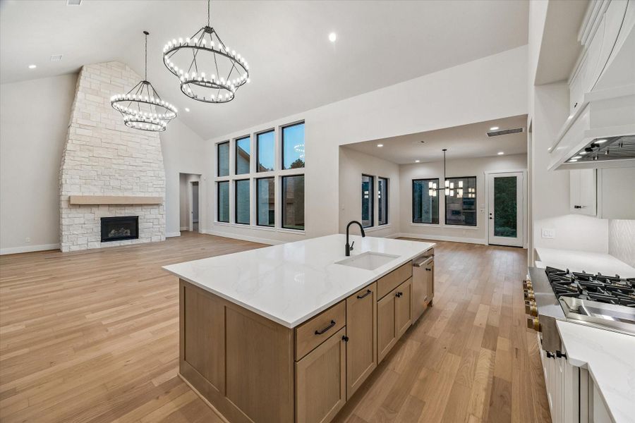 View of the Kitchen, Dining, and Living Area. View of the Kitchen, Dining, and Living Area.