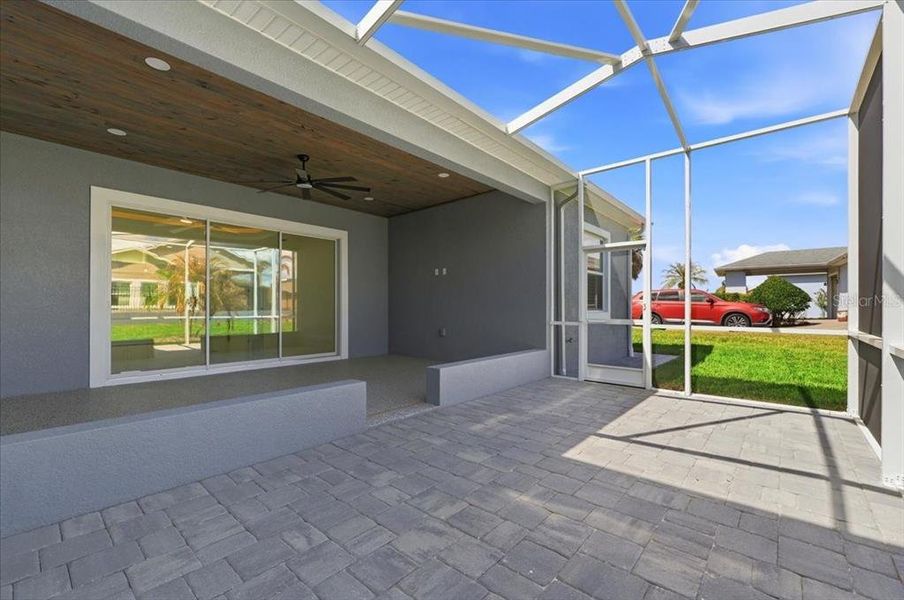Exterior details and patio area of a home in , Polk City (Image 30).