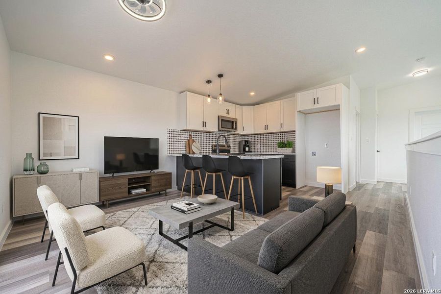 Furnished interior view inside a new home in , New Braunfels (Image 11).