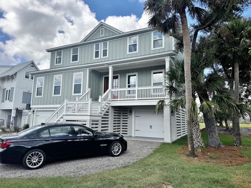 Front exterior of a new home in , Edisto Island, SC, highlighting curb appeal (Image 33). Front exterior of a new home in , Edisto Island, SC, highlighting curb appeal (Image 33).