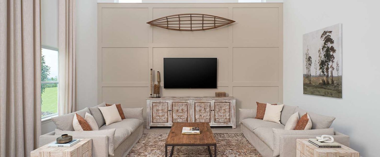 Representative furnished interior of a home built from the Griffin by Ashton Woods in Oakfield Trails Traditional, Parrish (Image 7).