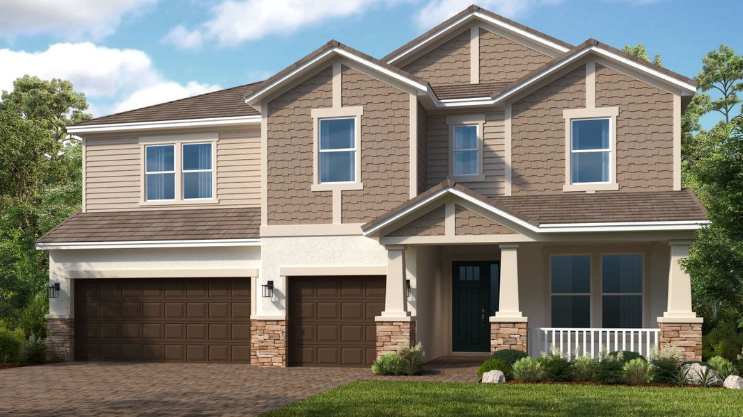 Representative exterior photo of a completed home built from the Palm by Taylor Morrison in Victoria Lakes, Odessa, FL (Image 21).