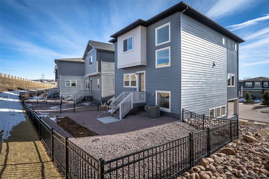 Exterior details and patio area of a home in Trailside at Cottonwood Creek, Colorado Springs (Image 3).