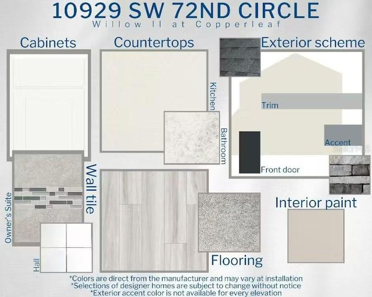 Sample of building materials used in homes in Copperleaf, Ocala (Image 3).