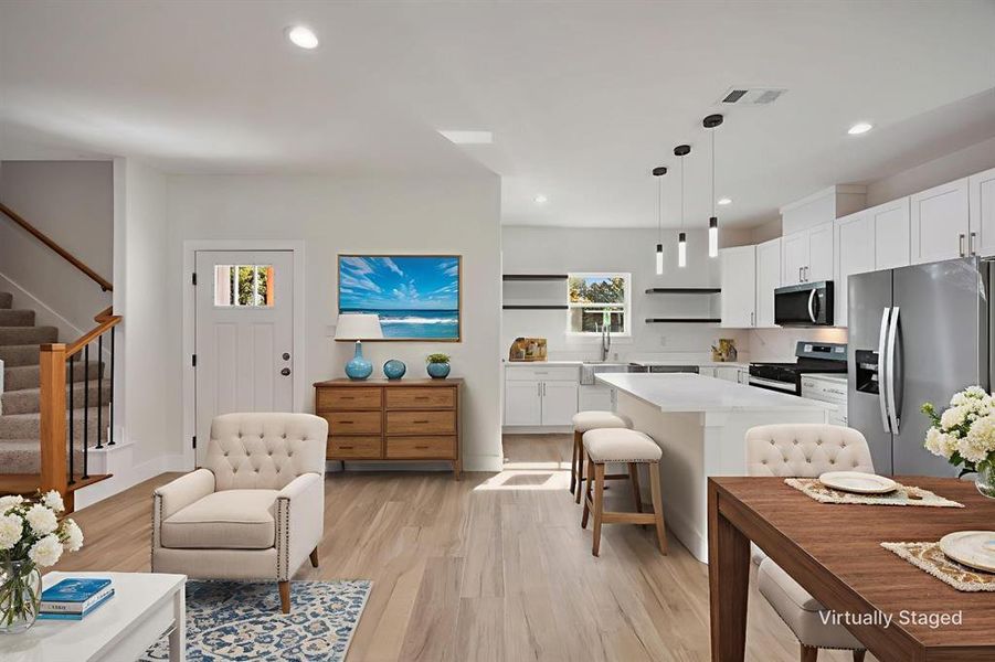 Furnished interior view inside a new home in , Dallas (Image 10).