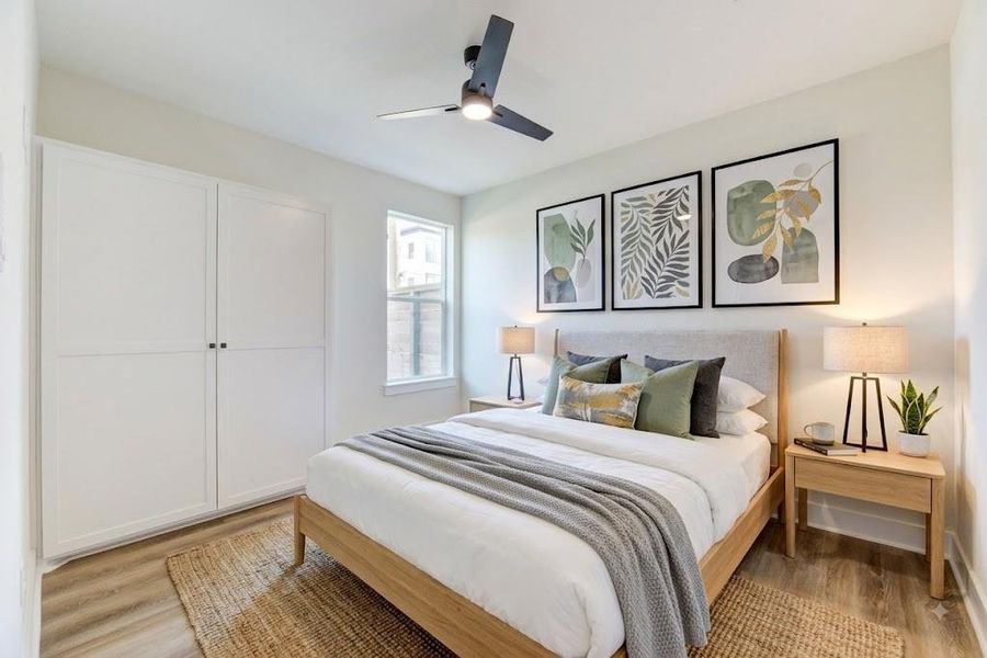 Large first floor bedroom for guest or Office. Custom Built-in closet/wardrobe as if your guest is on vacation. Large first floor bedroom for guest or Office. Custom Built-in closet/wardrobe as if your guest is on vacation.