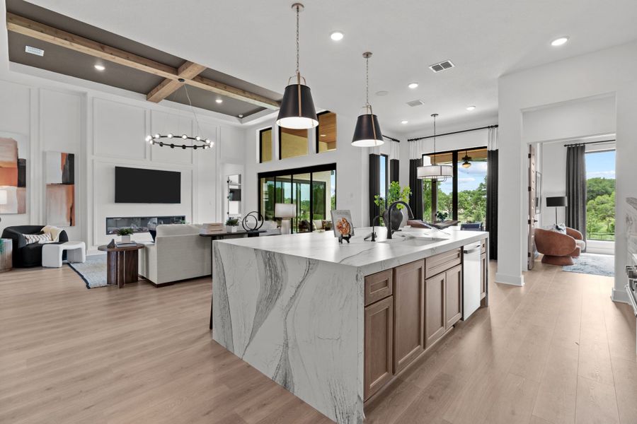 Furnished interior view inside a new home in Caliza Reserve, Boerne (Image 14).