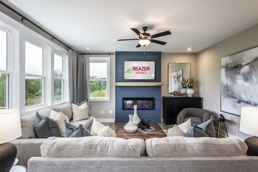 Representative furnished interior of a home built from the Canton II by Beazer Homes in The Paddocks at Doc Hughes, Buford (Image 8). Representative furnished interior of a home built from the Canton II by Beazer Homes in The Paddocks at Doc Hughes, Buford (Image 8).