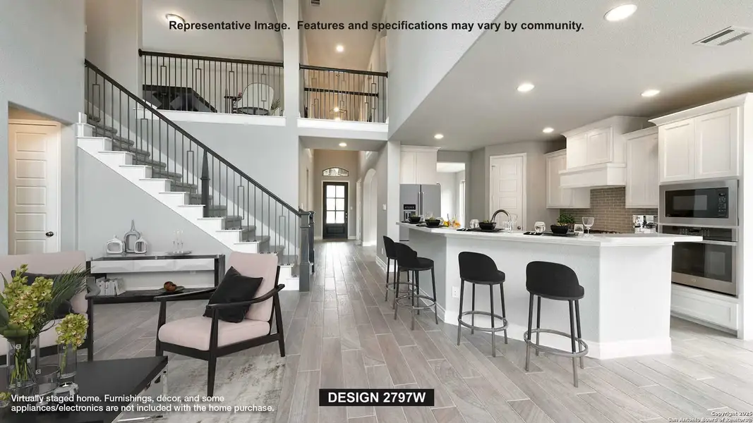 Furnished interior view inside a new home in Haby Hill 50', San Antonio (Image 3).