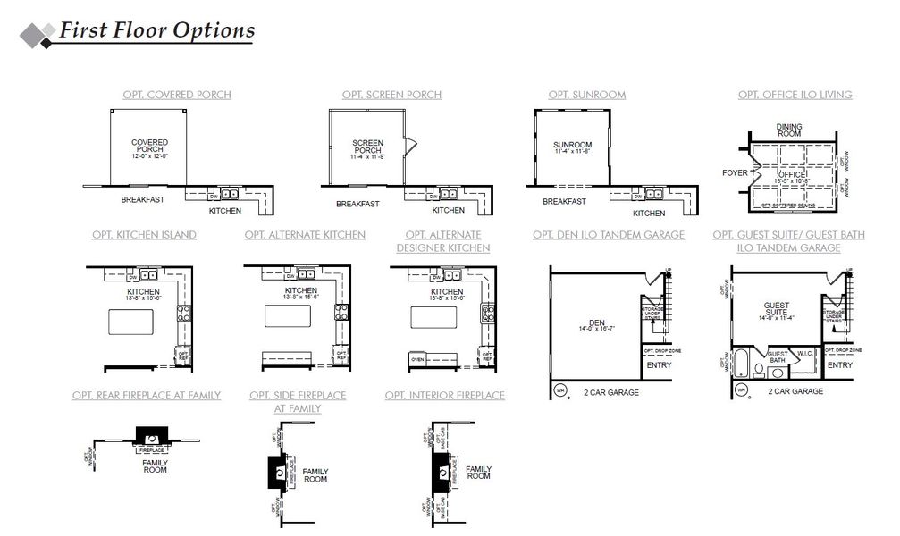 2D floor plan layout for the Hamilton by Eastwood Homes in The Enclave at Laurelbrook, Sherrills Ford, NC (Image 4).
