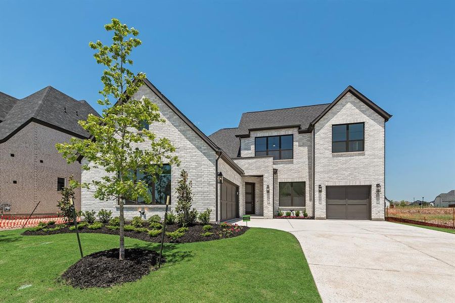 Front exterior of a new home in Quail Hollow, Rockwall, TX, highlighting curb appeal (Image 24).