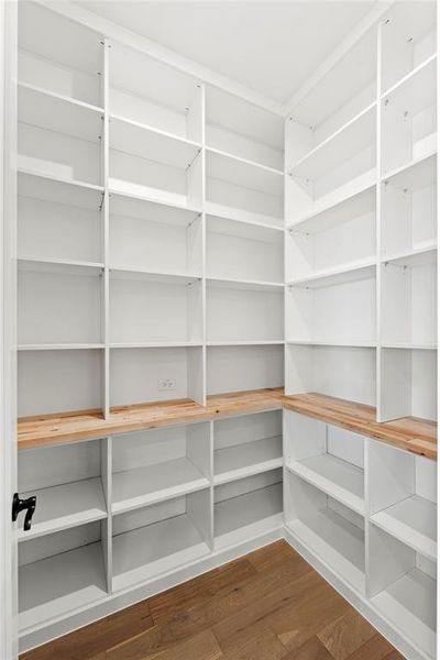 Pantry with butcher board