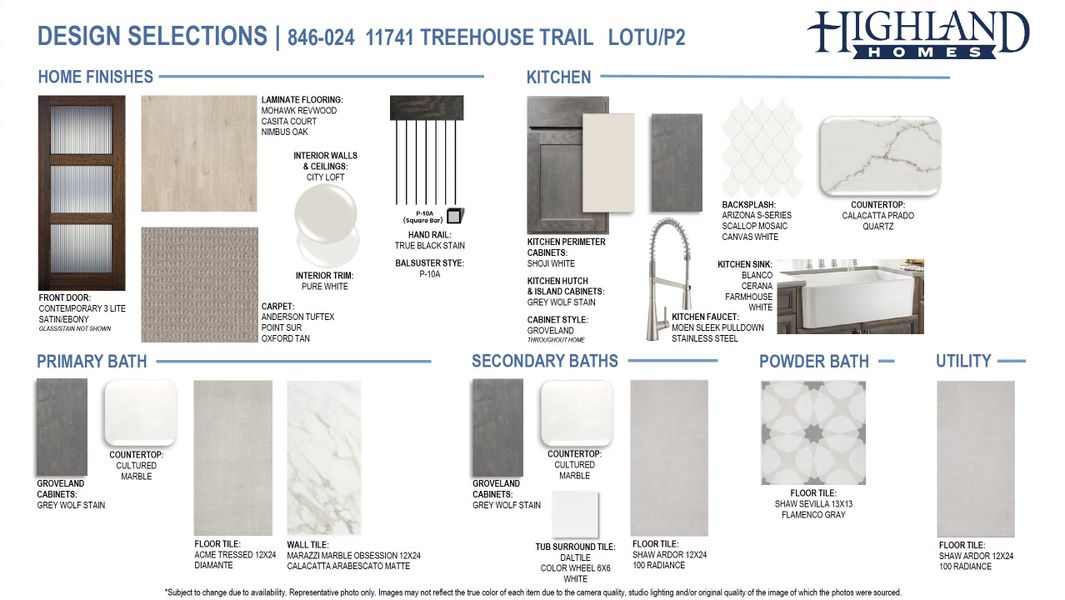 Sample of building materials used in homes in Treeline, Justin (Image 19).