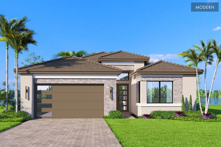 Representative exterior photo of a completed home built from the Atlantica II by GL Homes in Valencia Vista at Riverland, Port St. Lucie, FL (Image 12). Representative exterior photo of a completed home built from the Atlantica II by GL Homes in Valencia Vista at Riverland, Port St. Lucie, FL (Image 12).