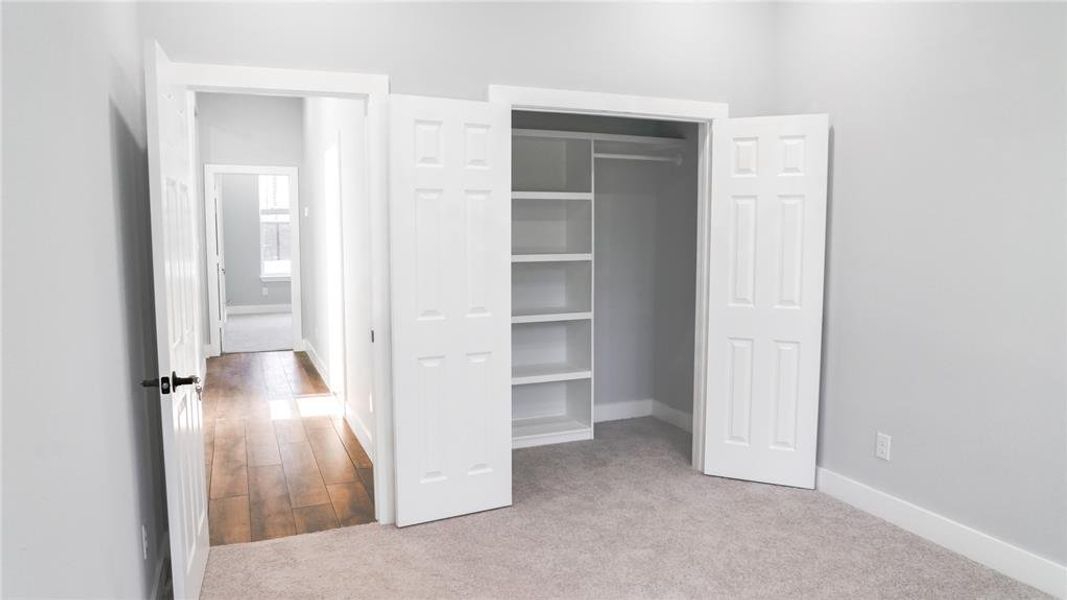 All bedrooms include closet space.