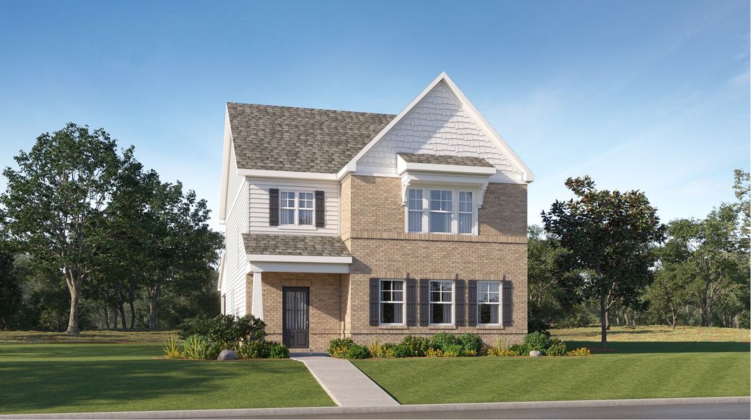 Front exterior of a home in the Forrest Crossing: Forrest Crossing Single Family community, located in Woodstock, GA (Image 8).