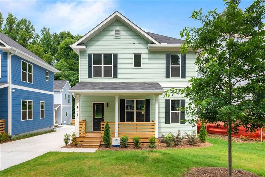 Front exterior of a new home in , Atlanta, GA, highlighting curb appeal (Image 2). Front exterior of a new home in , Atlanta, GA, highlighting curb appeal (Image 2).