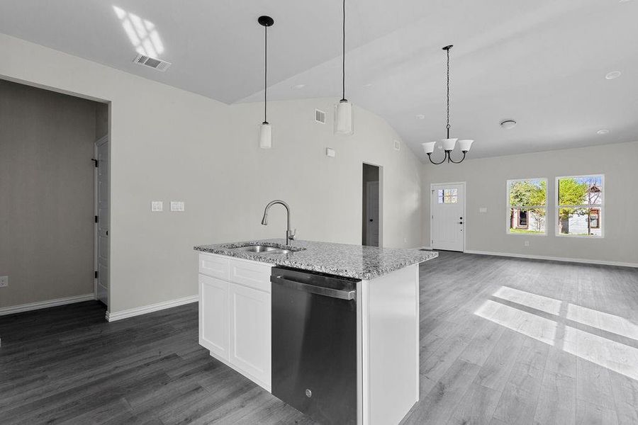 Furnished interior view inside a new home in , Fort Worth (Image 6).