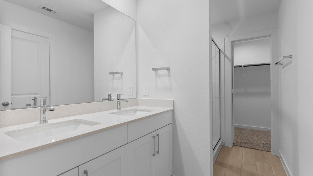 Furnished interior view inside a new home in Lexington Village, Missouri City (Image 17). Furnished interior view inside a new home in Lexington Village, Missouri City (Image 17).