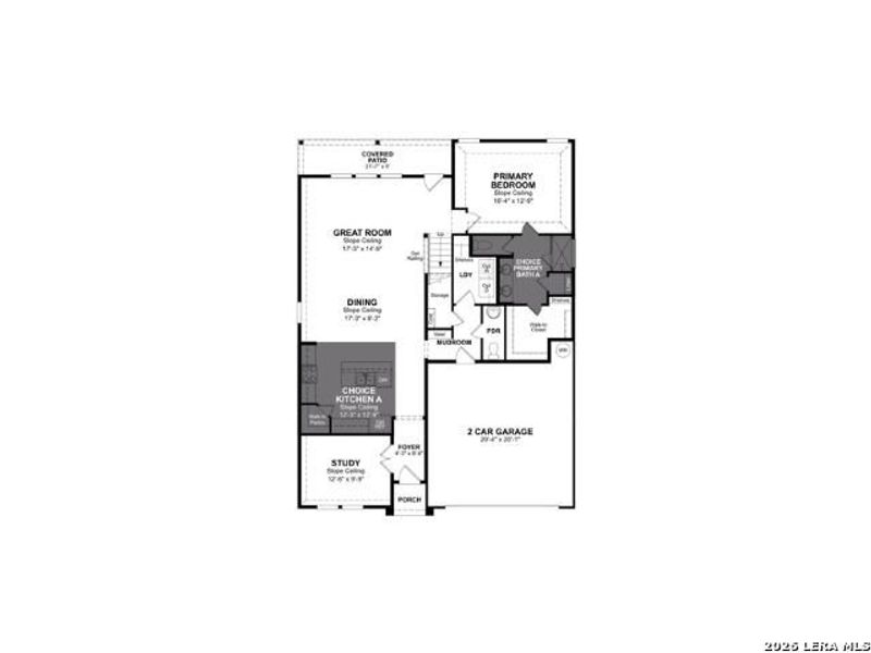 2D floor plan layout of this home in Morgan Meadows, San Antonio, TX (Image 3).