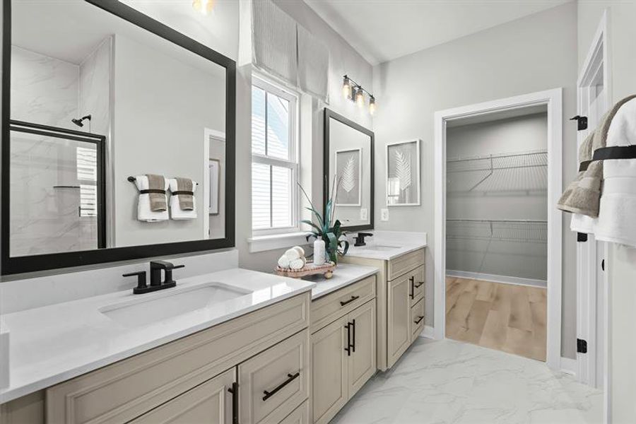 Representative furnished interior of a home built from the Geneva by Ryan Homes in Sea Trail, Sunset Beach (Image 22).