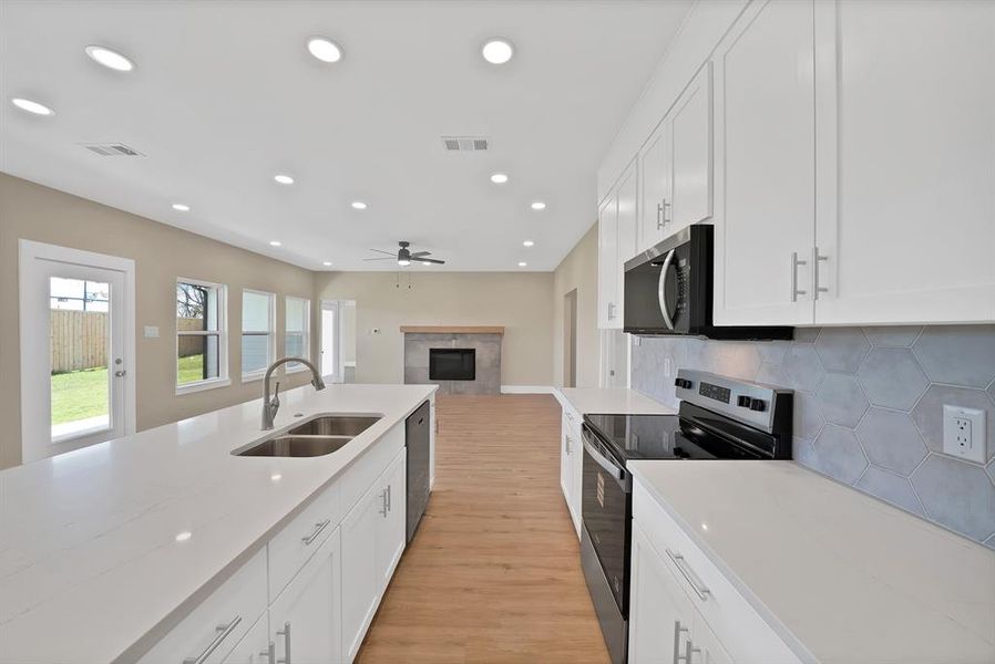Furnished interior view inside a new home in , The Colony (Image 9).