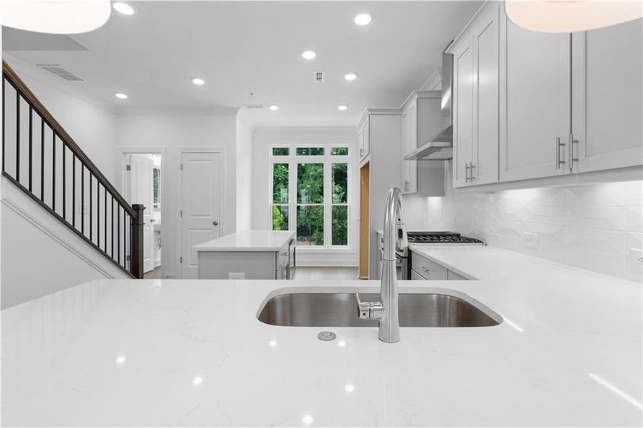 Furnished interior view inside a new home in Ecco Park, Alpharetta (Image 9). Furnished interior view inside a new home in Ecco Park, Alpharetta (Image 9).