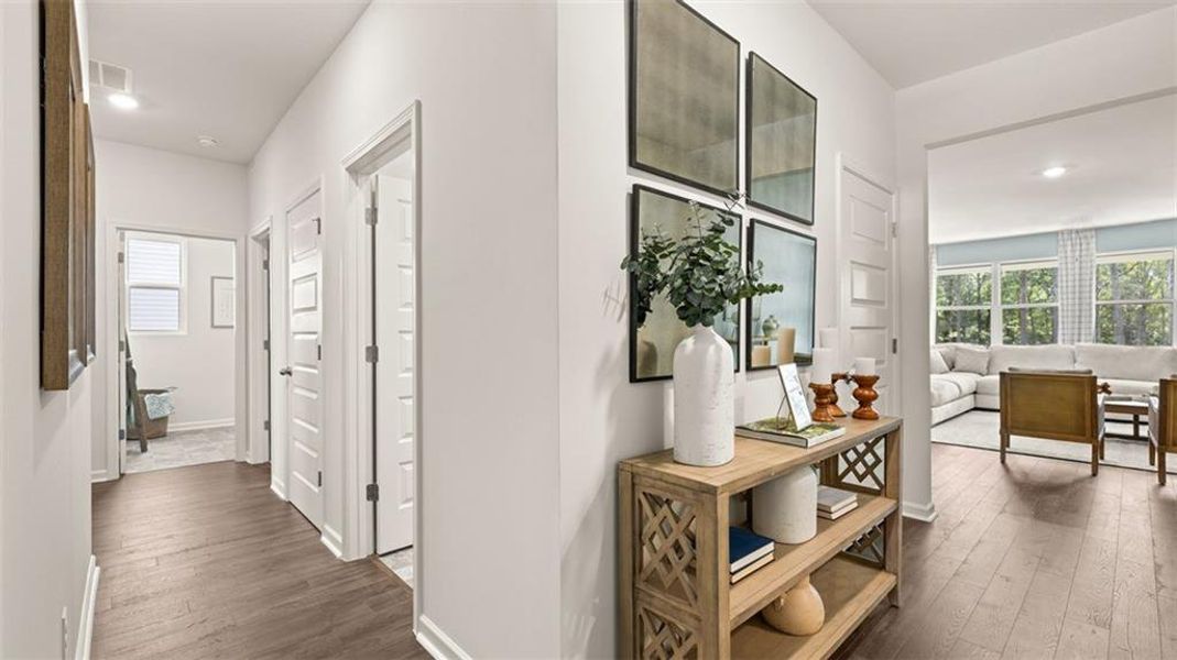 Furnished interior view inside a new home in Preserve at Dove Creek, Statham (Image 26).