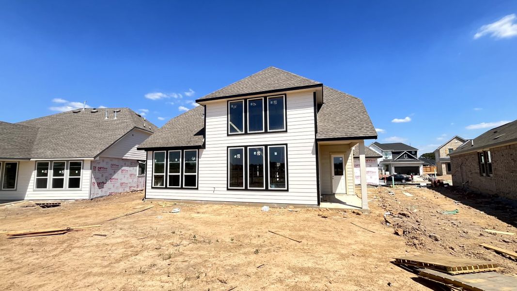 Construction progress - backyard with covered patio