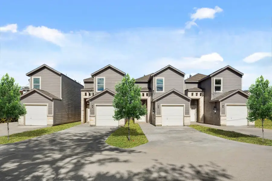 Front exterior of a new home in , Houston, TX, highlighting curb appeal (Image 1). Front exterior of a new home in , Houston, TX, highlighting curb appeal (Image 1).