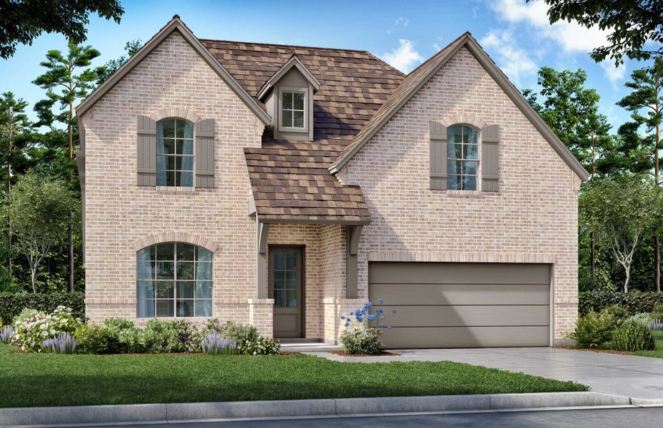 Representative exterior photo of a completed home built from the Heath - SH 4452 by Shaddock Homes in Solterra Texas, Mesquite, TX (Image 22).