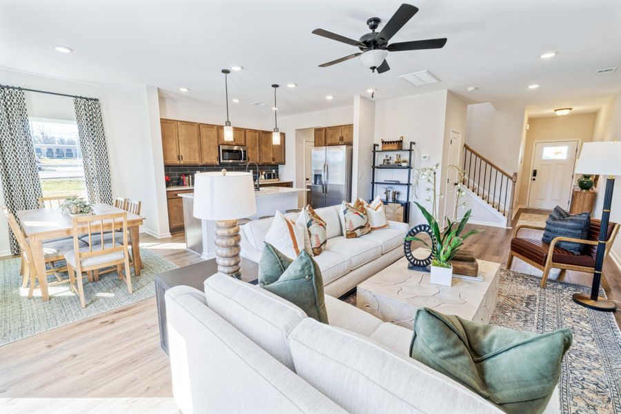 Furnished interior view inside a new home in Wilson Meadows, Clarksville (Image 9). Furnished interior view inside a new home in Wilson Meadows, Clarksville (Image 9).