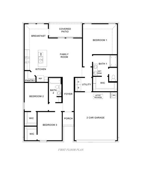2D floor plan layout of this home in London Towne, Corpus Christi, TX (Image 4).