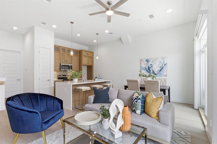 Furnished interior view inside a new home in , Dallas (Image 25).