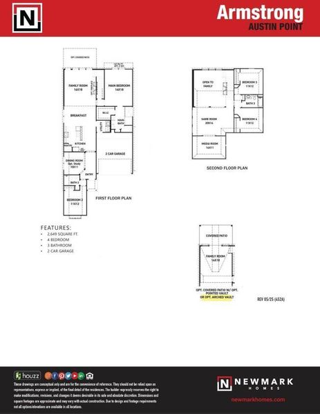 2D floor plan layout of this home in Austin Point, Richmond, TX (Image 3).
