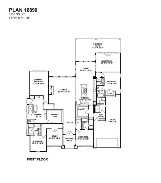 2D floor plan layout of this home in Colton, Todd Mission, TX (Image 3).