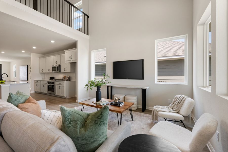 Representative furnished interior of a home built from the Granbury by Ashton Woods in The Trails at Carmel, Pflugerville (Image 19).
