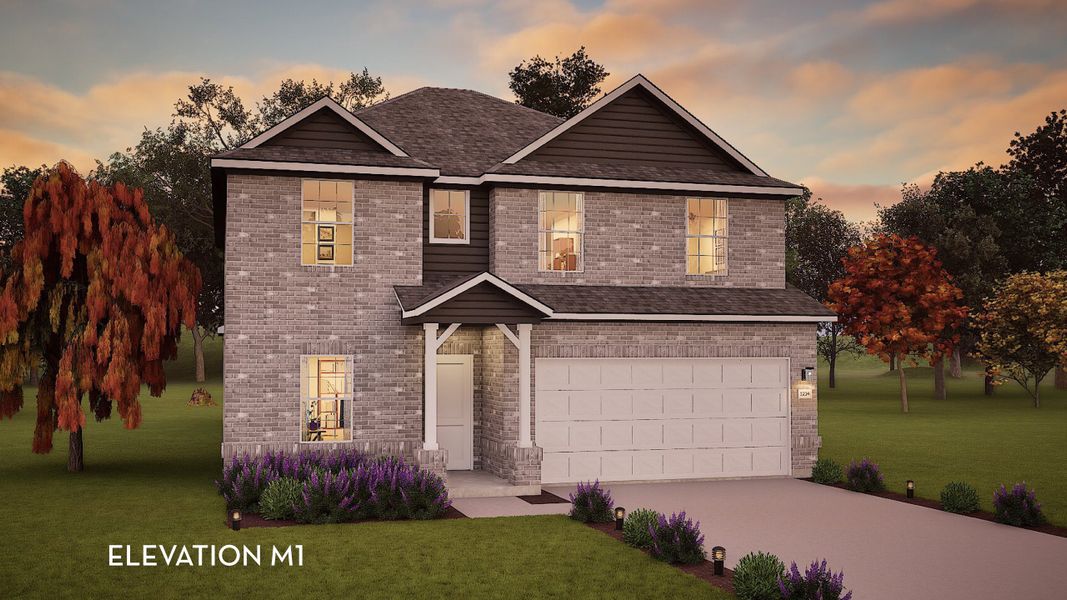 Representative exterior photo of a completed home built from the Concho by CastleRock Communities in Saddlebrook Estates, Waxahachie, TX (Image 2). Representative exterior photo of a completed home built from the Concho by CastleRock Communities in Saddlebrook Estates, Waxahachie, TX (Image 2).