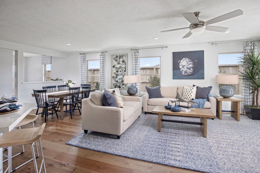 Representative furnished interior of a home built from the Plan 1702 Modeled by KB Home in Sunset Grove South, Hitchcock (Image 4).