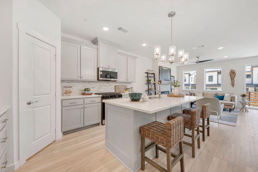 Furnished interior view inside a new home in Willow Grove Townhomes, Melissa (Image 11).