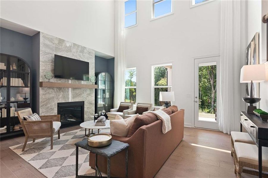 Furnished interior view inside a new home in East Harbor II at Chestatee, Dawsonville (Image 17).