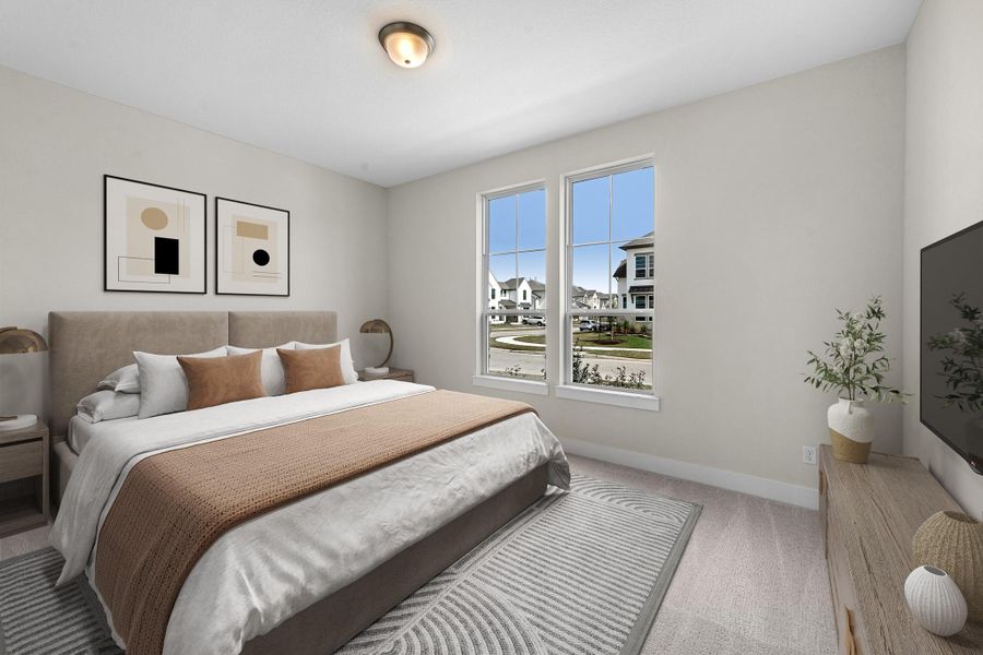 Furnished interior view inside a new home in Bridgeland, Cypress (Image 13).