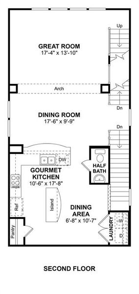 The Radcliff II floor plan by K. Hovnanian Homes. 2nd Floor shown. *Prices, plans, dimensions, features, specifications, materials, and availability of homes or communities are subject to change without notice or obligation.